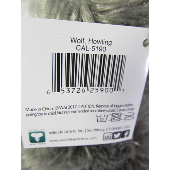 Wildlife Artists Critter Callers Wolf 11" Plush Stuffed Animal Toy Works w/Tags - Picture 2 of 10